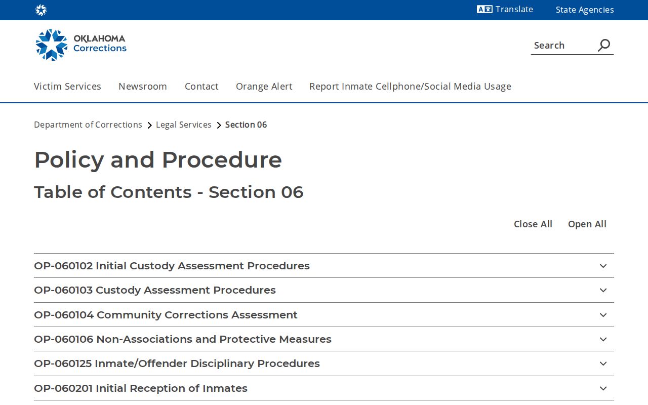UCCCC release and ODOC status-change record forms